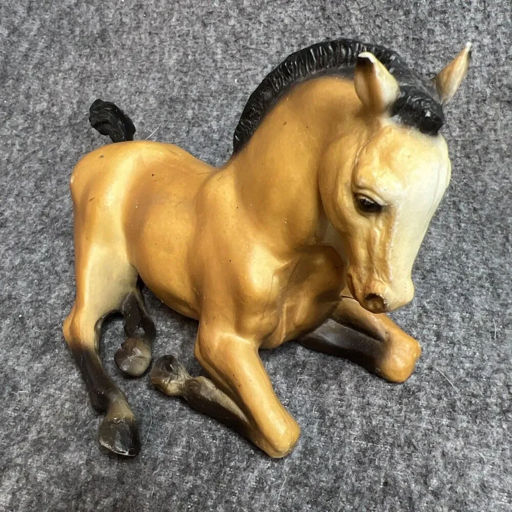 Vintage Traditional Breyer Horse #166 Lying Down Buckskin Foal 1969-73